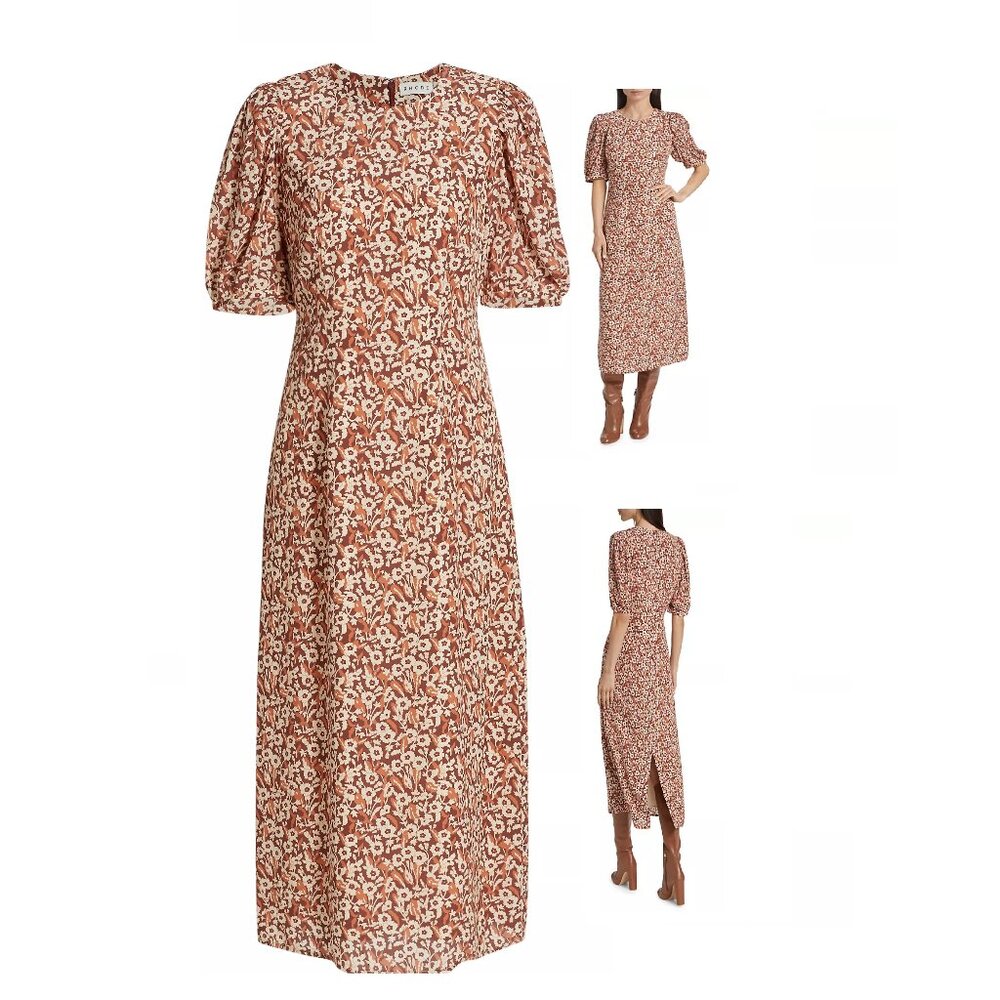 NWT RHODE WANDA DRESS IN SIENNA BLOOM SIZE 0